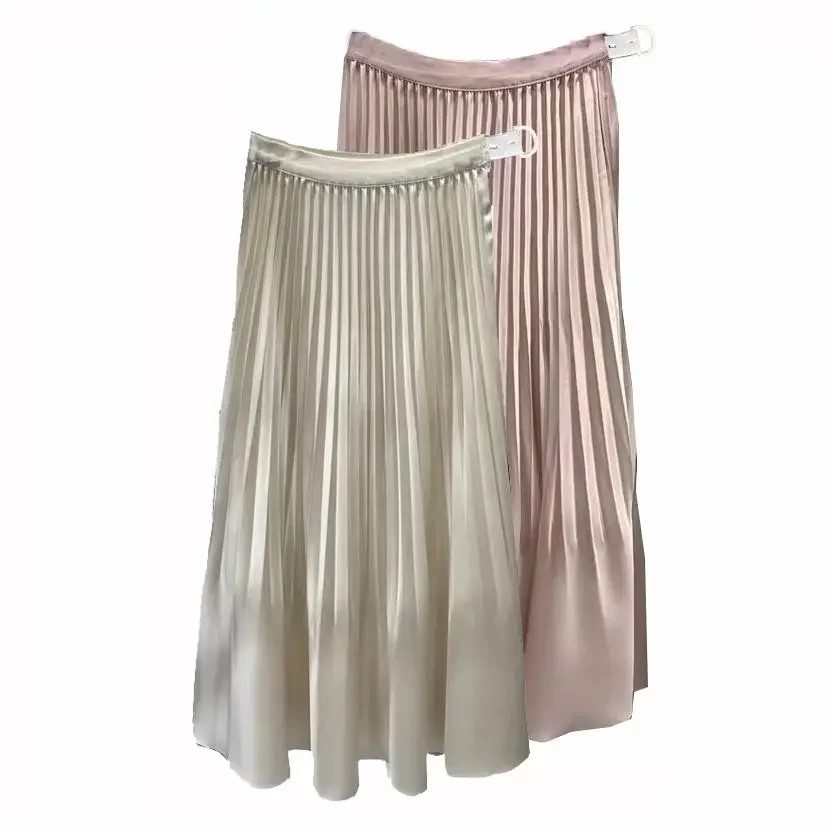 Good Quality Summer Maternity Belly Skirts Adjustable Waist Pregnant Woman Pleated Skirt Long Loose Pregnancy Empired Skirt