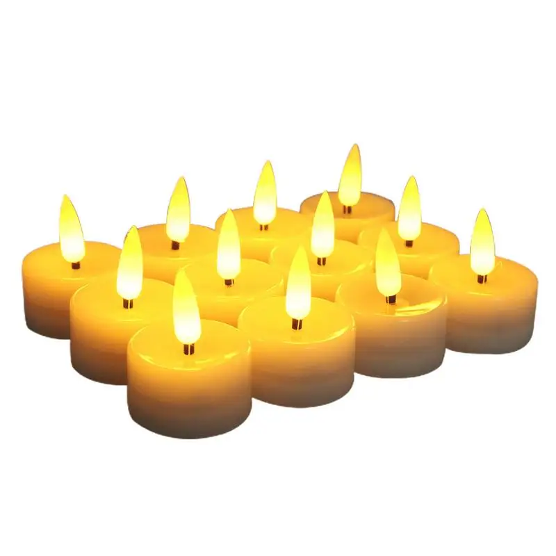 

Flameless Electronic Candles Flickering Candles Set Of 12 Safe Electronic Candles For Wedding Home Furnishings Party Birthday