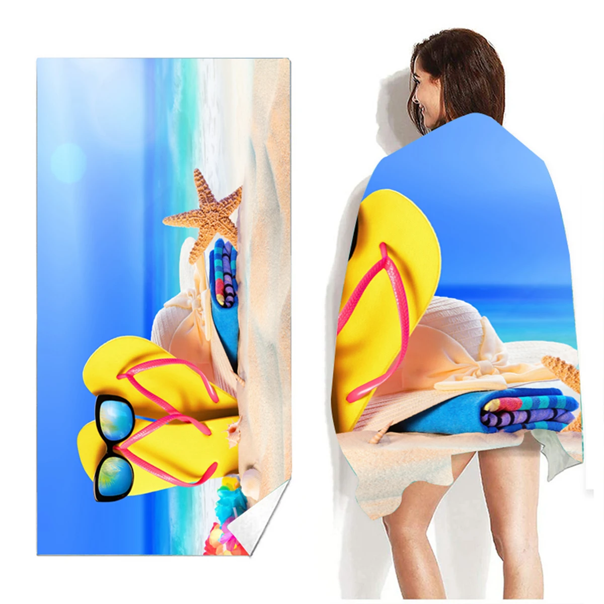 

Полотенце из микрофибры, голубое небо, пляжное полотенце для альпинизма, йоги, пляжа, плавания, бега, абсорбирующее мягкое полотенце