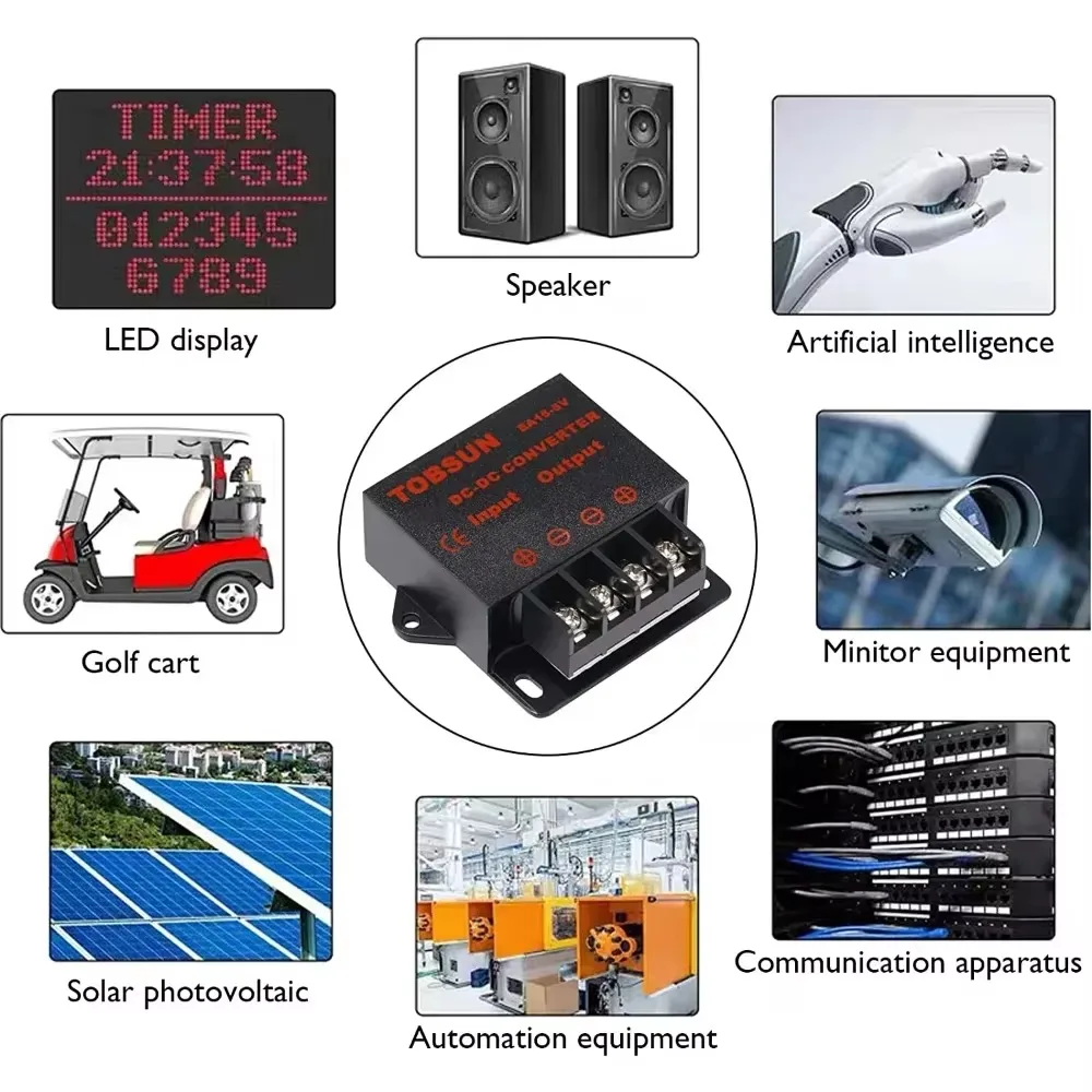 차량용 전압 조정기 모듈, DC 컨버터, 스텝 다운 감속기, 12V, 24V, 5V, 24V, 5V, 3A, 5A, 10A, 15A