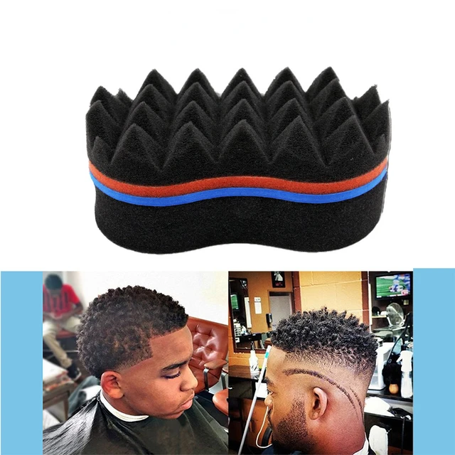 Double Sided Hair Sponge Brush Barber Sponge Hair Brush Locking Twists Coil  Afro Curl Hair Styling Tools Natural Curl Brush Tool - AliExpress