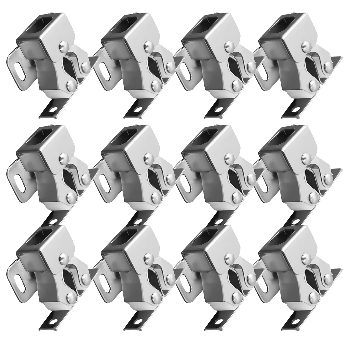 

Cabinet Door Latch Strong Practical Door Buckle Lock Double Roller Catch for Cupboard Cabinet Drawer