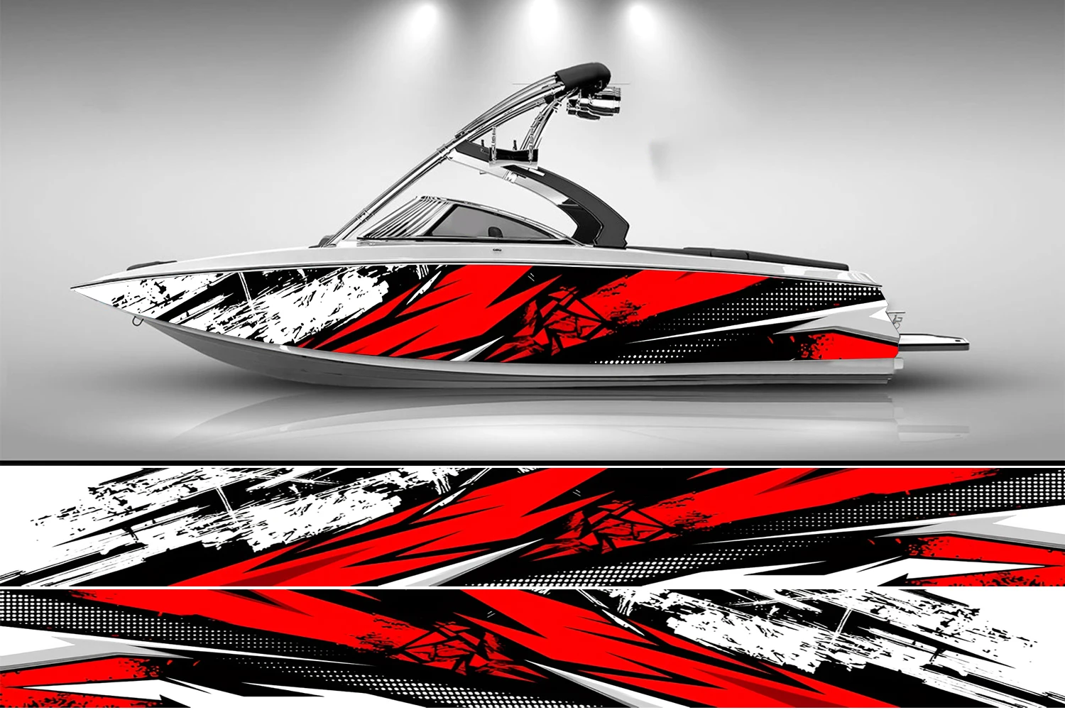 IrregularlinesgraphicsBoatstickerfashioncustomfishboatsticker