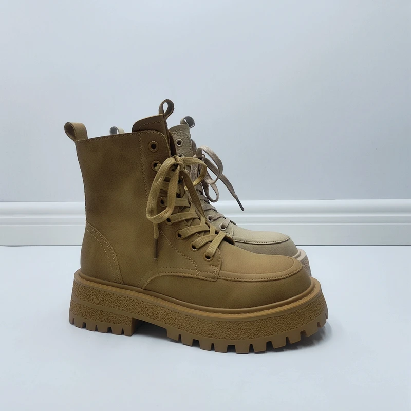 

Элегантные женские ботинки, Осенняя обувь на молнии, женские ботильоны на плоской подошве с круглым носком, Лолита, кожаные ботинки с низкой резиновой подошвой, 2023