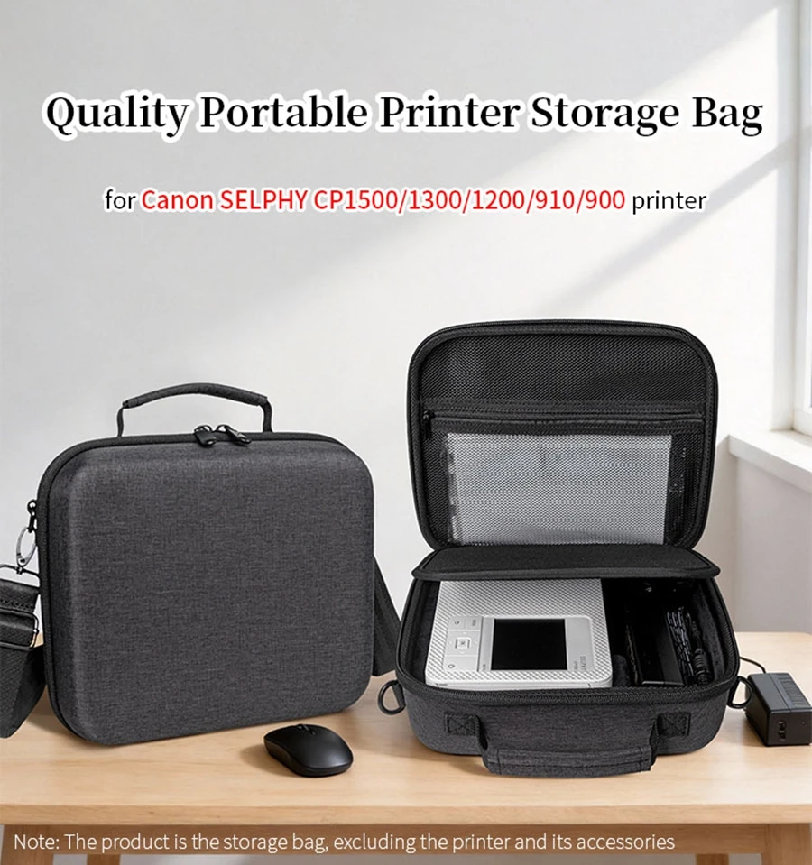 Hard EVA Storage Case for Canon SELPHY CP1500 CP1300 Printer Protect Box CP1200 CP910 CP900 Printer Portable Travel Carrying Bag