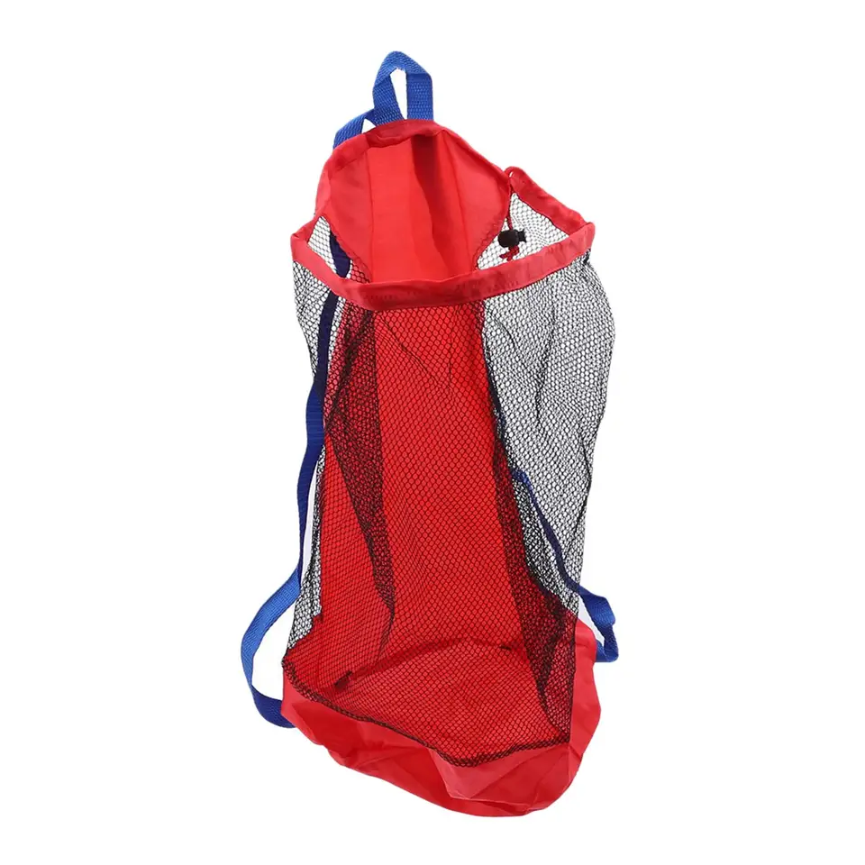 Mochila De Malla + Bolsa Impermeable Para Teléfono | Set Playa Y Piscina | Rosa | 48x38 Cm Y 10.5x19.2 Cm