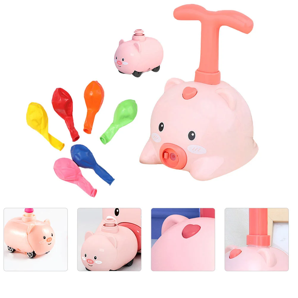 

Inflatable Pig Power Toy Child Children’s Toys Balloon Powered Car Plastic Educational