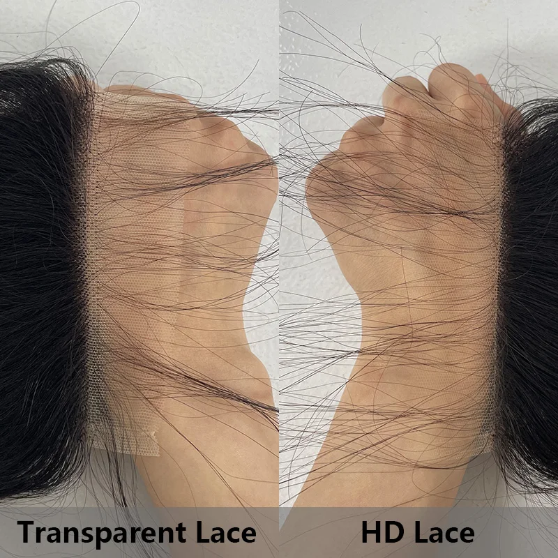 Human Hair Lace Closure 4x4 5x5 6x6 7x7 Straight HD Lace Closure Melt Skin Invisible With Baby Hair Pre Plucked Transparent
