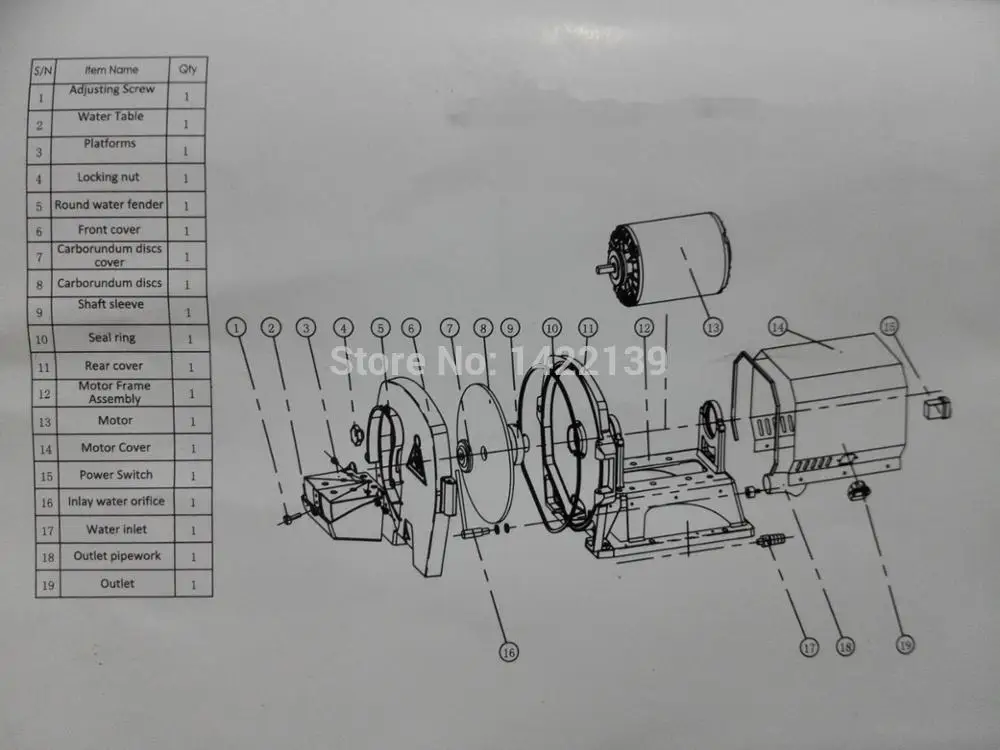 Dental Model Trimmer | Wet Abrasive Disc Wheel Gypsum Arch Trimming Machine Lab Equipment 110V/220V detail image 1