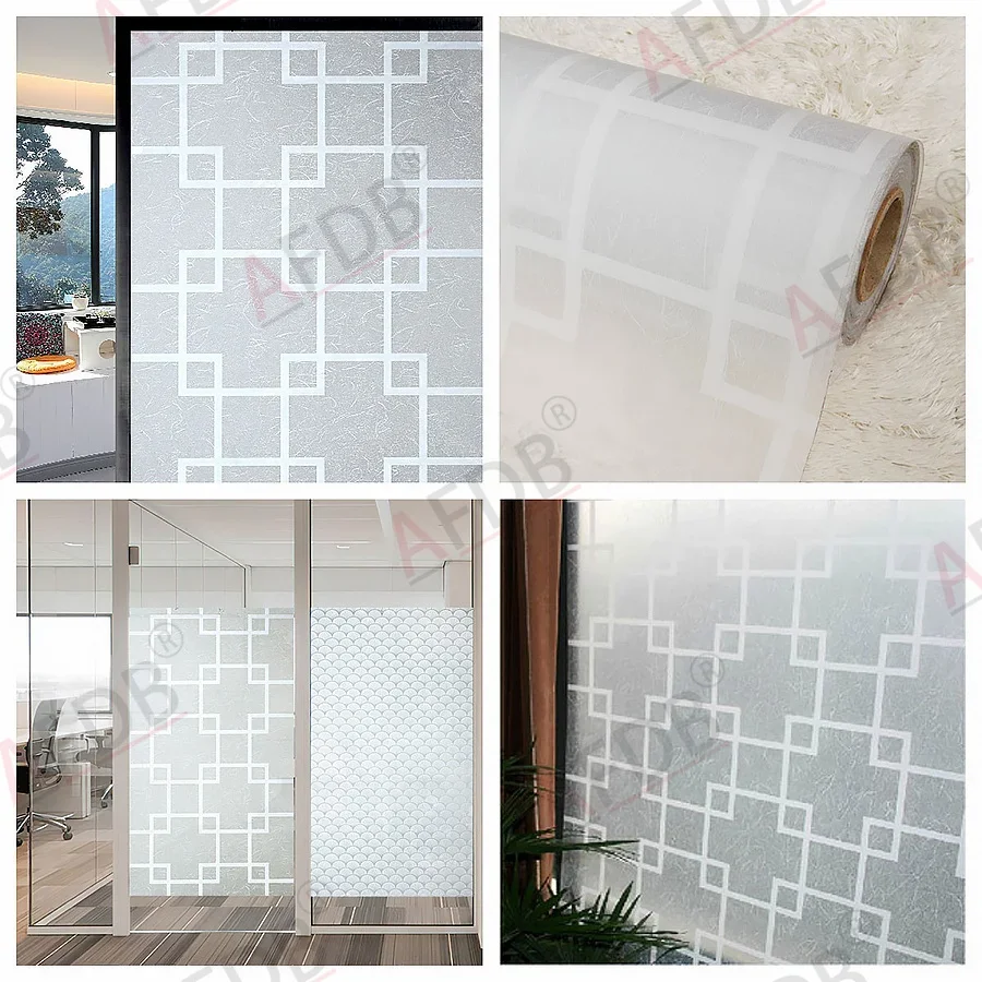 Frosted Window Film Privacy Stickers Opaque Vinyl Kitchen Bathroom Office Living Room Matte White Glass Stained Decals window film window privacy film window sticker