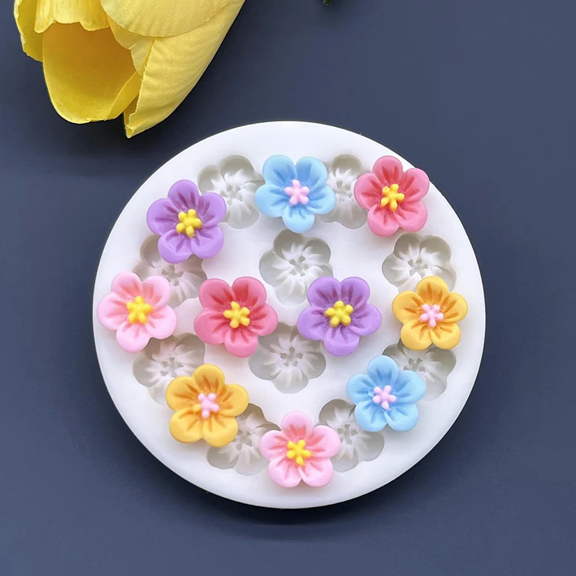 Blume Gänseblümchen Sakura Silikon Kuchen Backform Sugarcraft Schokolade Cupcake Harz Werkzeuge Fondant Kuchen Dekorieren Werkzeuge – Detail 9