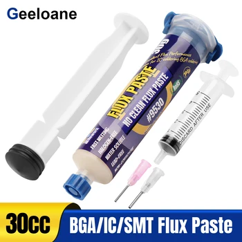 GEELOANE 30ML 주사기 무연 솔더링 페이스트 플럭스, 무연, LED BGA SMD PCB 전기 (1.62oz/46g)