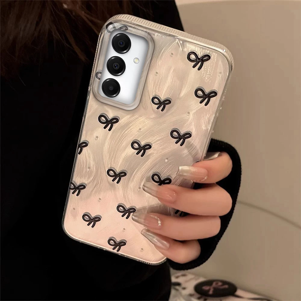 Elegant Bow Knot Phone Case with Bag Attachment