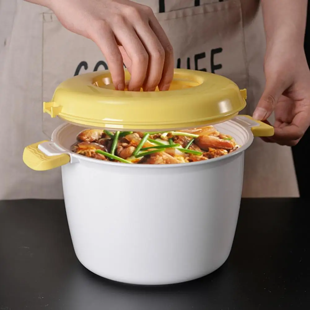 

Microwave Rice Cooker Practical Pasta Maker Oven Cooking Container Microwaveable Bento Lunch Box