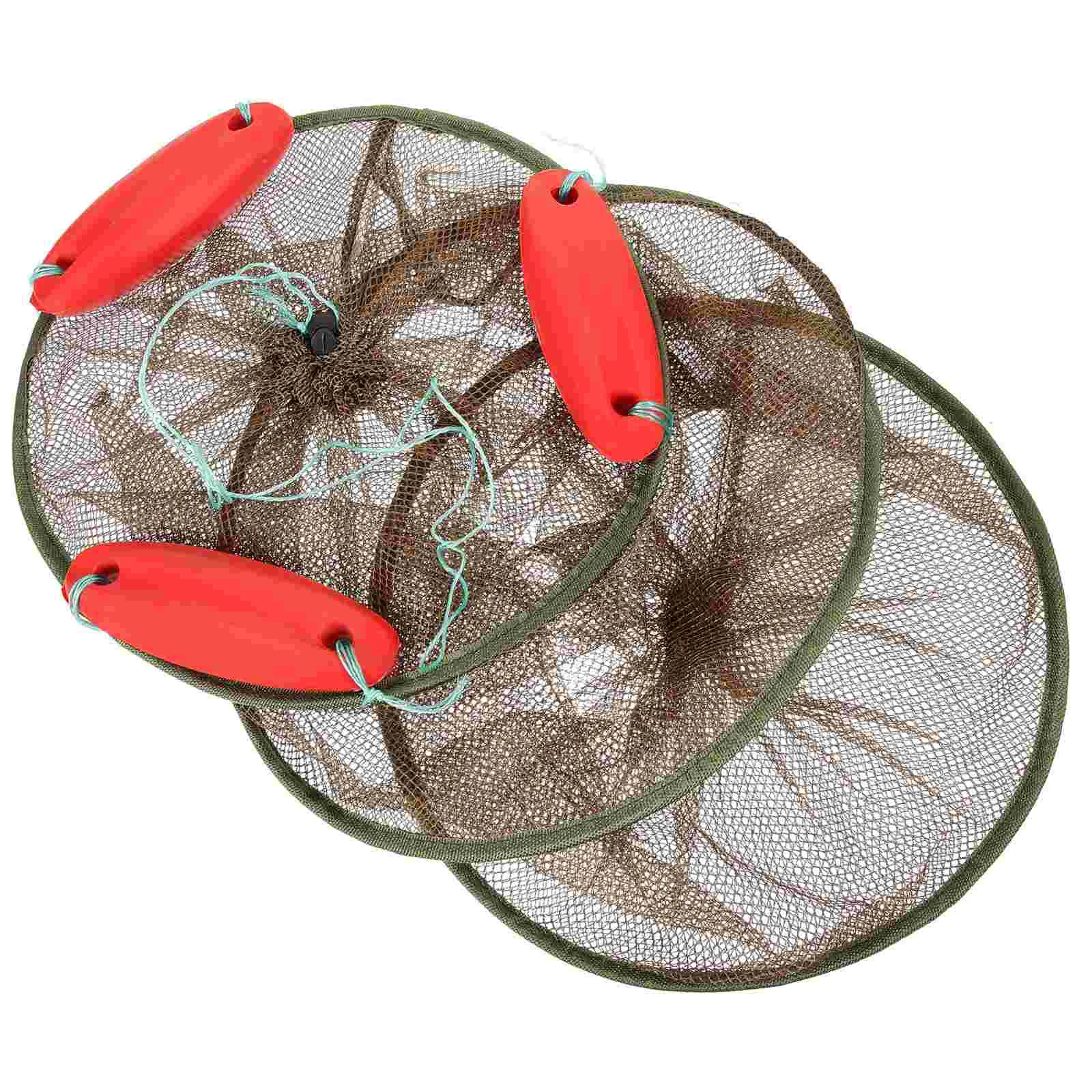 

Foldable Fishing Cage Wire Net Basket Fishnets Netting for Protecting Drawstring Lightweight Catch
