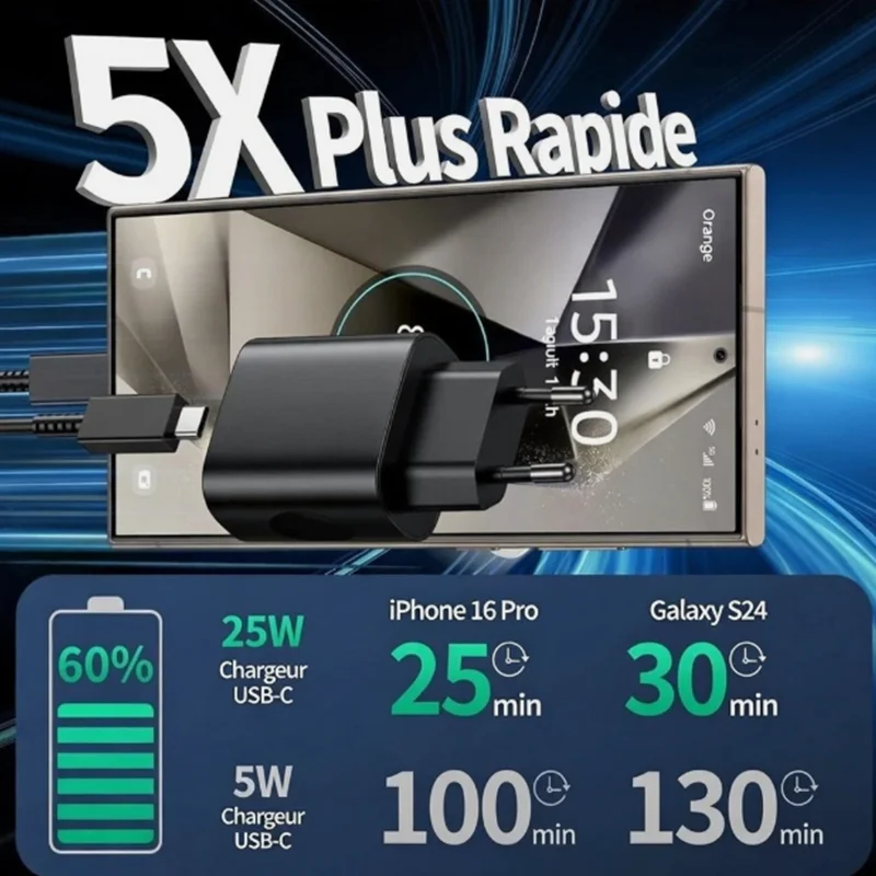 SAMSUNG 25W EU Type-C PD Super Fast Charging Adapter