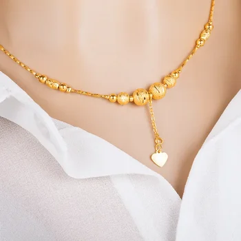Classic 18 KT Women's Gold Color Flower Instagram Necklace Chain for Women's Wedding Birthday Necklace Jewelry Accessories Gifts