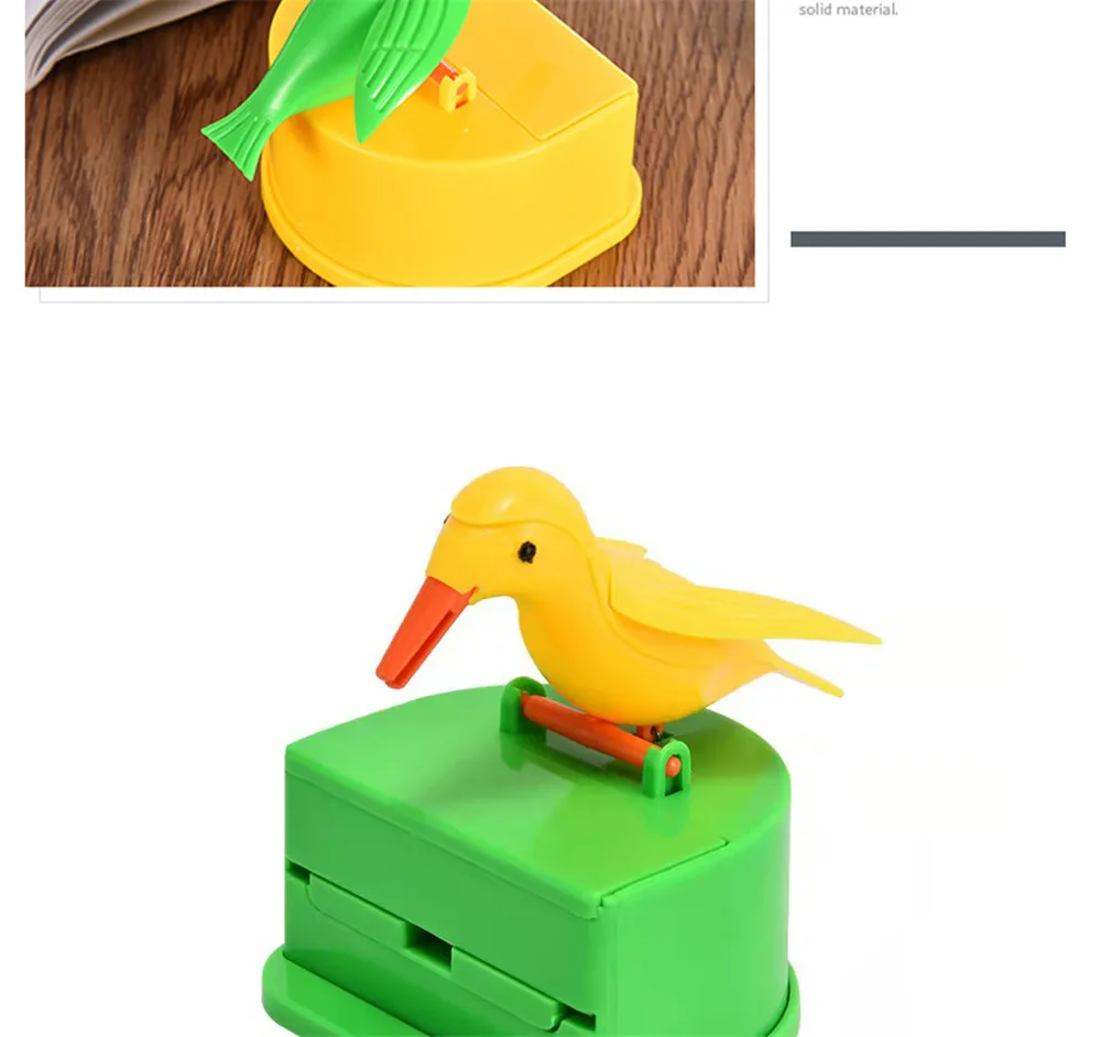 Description Picture 6 of itemCreative Bird Toothpick Box Smart Home Product Desktop Decoration Automatic Press Type Kitchen Bar Supplies Toothpick Dispenser