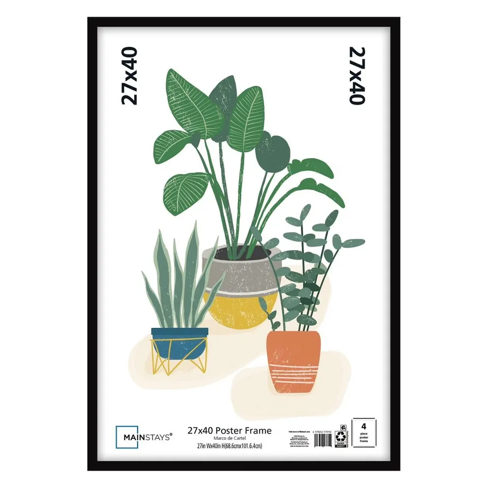Large Black Poster Frame for Wall Art Display