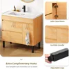 36 Inch Bathroom Vanity with Undermount Ceramic Sink, Natural Brown Bathroom Sink Cabinet, Modern Bathroom Storge Vanity 4
