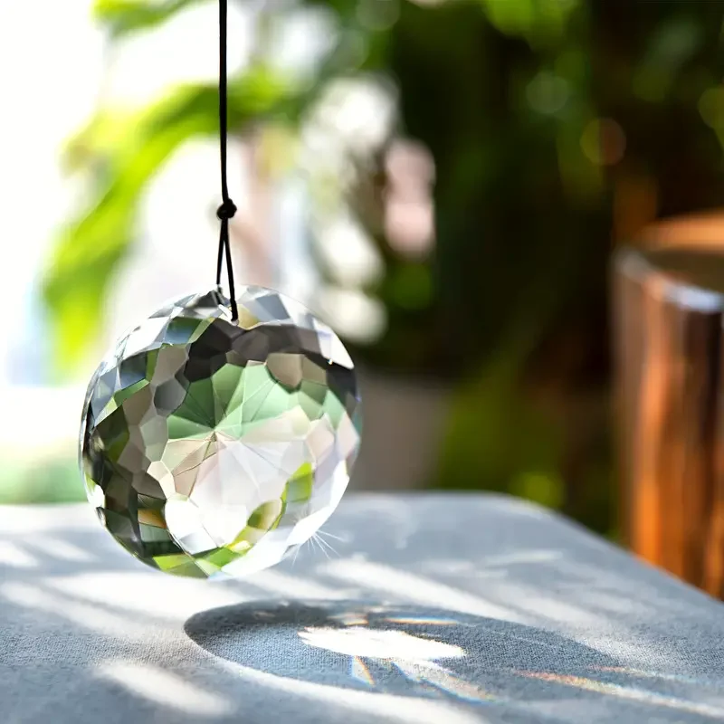 1pc color crystal sun catcher prism rainbow machine used for family window chandelier prism indoor and outdoor decoration sun catcher