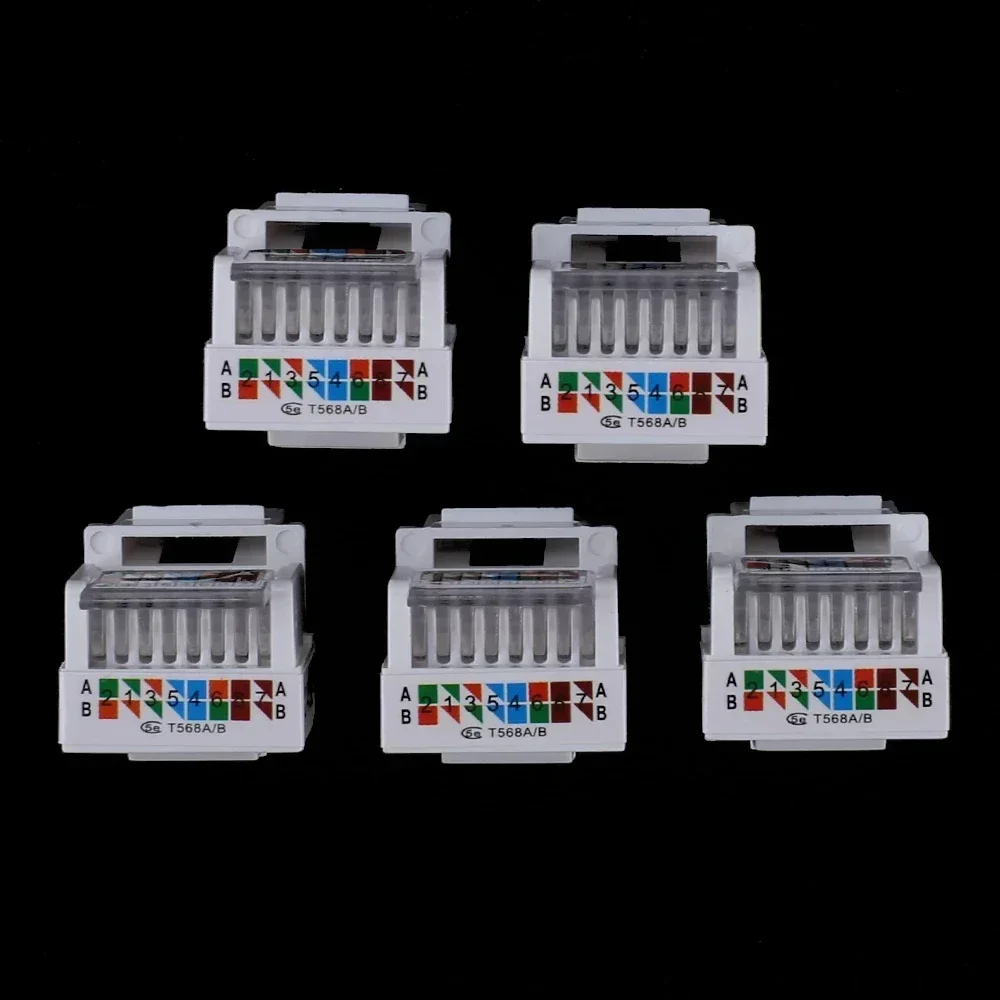 Módulo De Red CAT5E UTP RJ45, Bajo Perfil (25x50mm), Blanco, Para Instalaciones En Pared