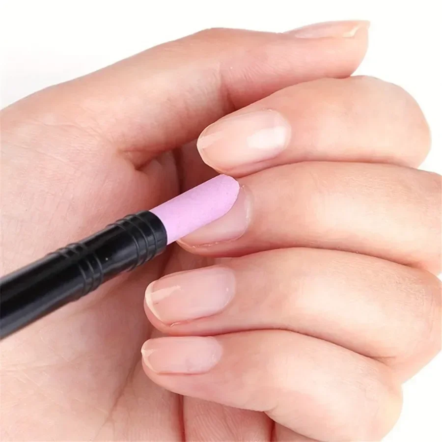 Dual-Ended Pumice Stone Nail Care Pen - Odorless Cuticle Remover & Dead Skin Trimmer for Hands, Feet & Nails