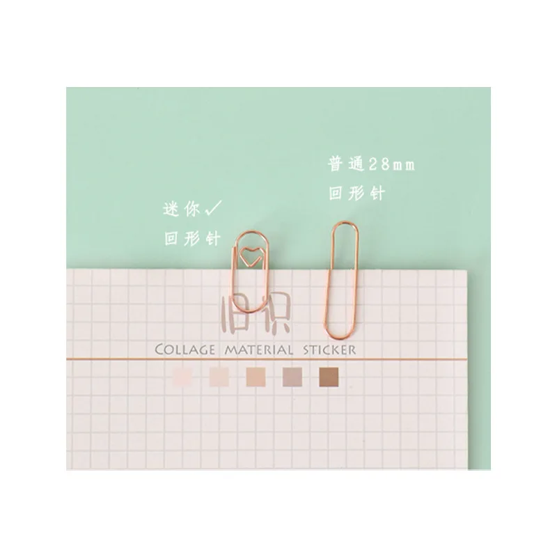 스테인레스 스틸 미니 종이 클립, 러브 하트 종이 클립, 양철 종이 클립 홀더, 사무실 학교 가정 책상 정리함, 30 개
