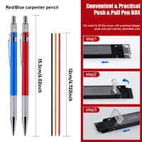 Professional 2.0mm Metal Mechanical Pencil Set with 2B Lead Refill, Automatic Pencil for Office School Writing Supplies 2