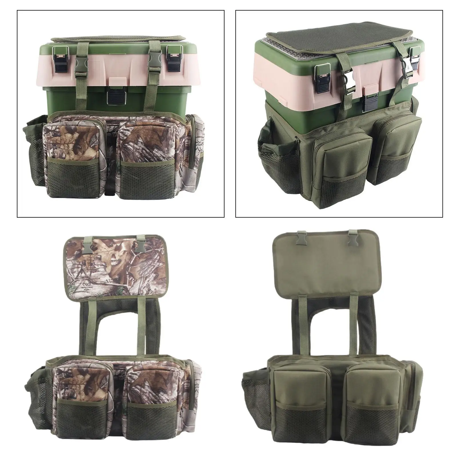 Fishing Seat Box Backpack Fishing Tackle Storage Bag Durable Sturdy Canvas Bag