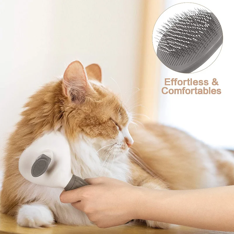 

Stainless Steel Automatic Hair Fading Cat Comb Pet Hair Brush Dog Hair Removal Comb Dog Accessories Beauty Cleaning Supplies
