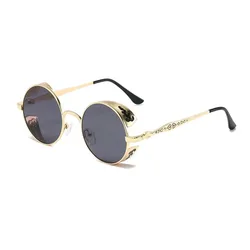 Steampunk Vintage Metal Round Frame Sunglasses - High - Quality UV Protection Fashion Eyewear (As Show)
