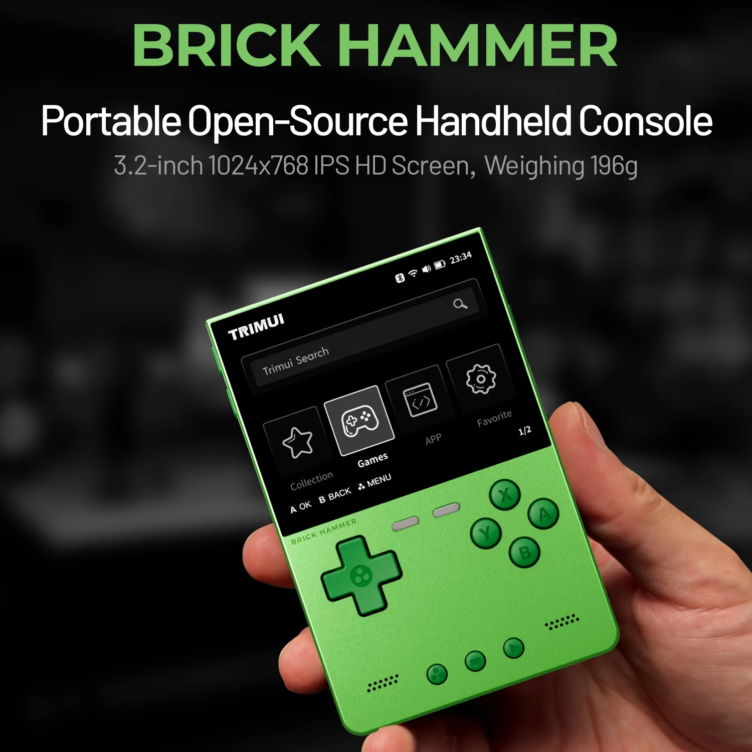 Trimui Brick Retro Handheld Game Console Linux Cnc Metal Exterior_voghion.com
