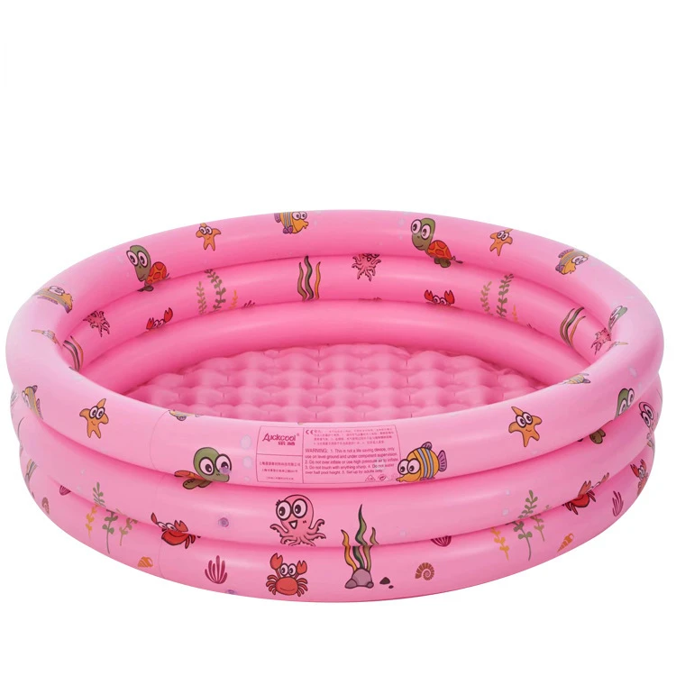 130cm Three-ring Inflatable Round Swimming Pool Children's Paddling Pool Home Baby Thickening Inflatable Swimming