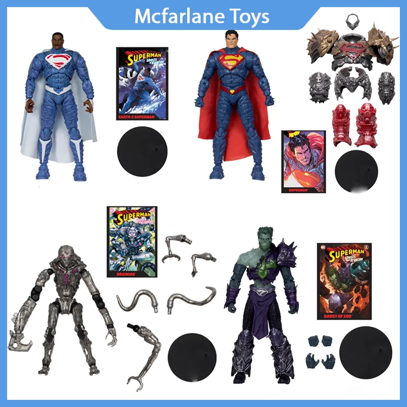 

Mcfarlane Toys Figure Page Punchers Ghost Of Krypton Superman Ghost Of Zod Brainiac Anime Action Figure Statue Mode Toy Gifts