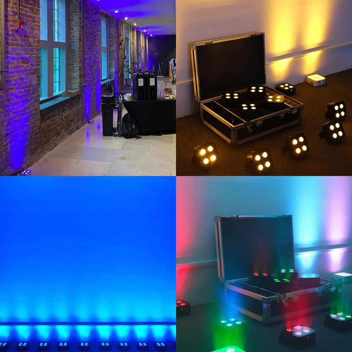 1pcs Rechargeable Par Light, 4*18W RGBWA UV 6 in 1 Battery Powered Light, Wirele