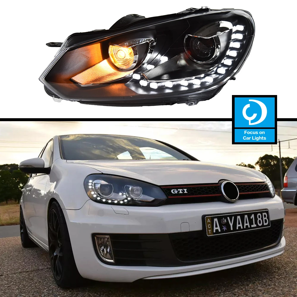 Car Front Headlight For VW Golf 6 Golk6 MK6 LED HeadLamp Styling