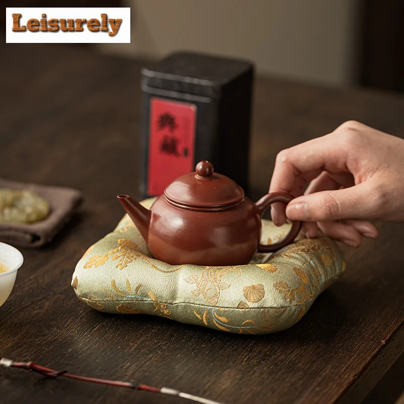 Chinese Style Fabric Coasters Retro Cup Mat For Coffee Cups Saucer Heat Insulation Placemats Teacup Base Chinese Tea Set Gifts