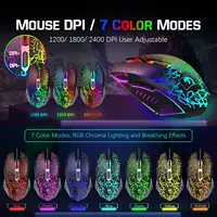 MANBASNAKE T11 Wired Gaming Keyboard and Mouse Headset Combo,Rainbow LED Backlit Wired Keyboard - Image 3