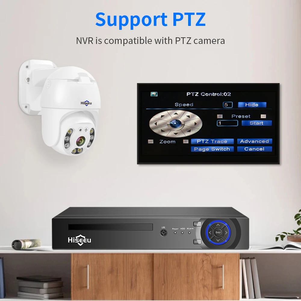 Hiseeu 4K 8CH POE NVR Security Surveillance P2P Network Video Recorder for CCTV System 1080P 3MP 5MP 8MP 4K Camera