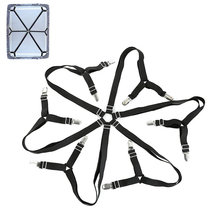 Bed Sheet Holder Bed Sheet Clips Sheet Clips 12 Clips Elastic Bed Sheet Grippers Belt Fastener Non-Slip Strap Mattress Clip Fasteners Cover Blankets Grippers Organize Gadget