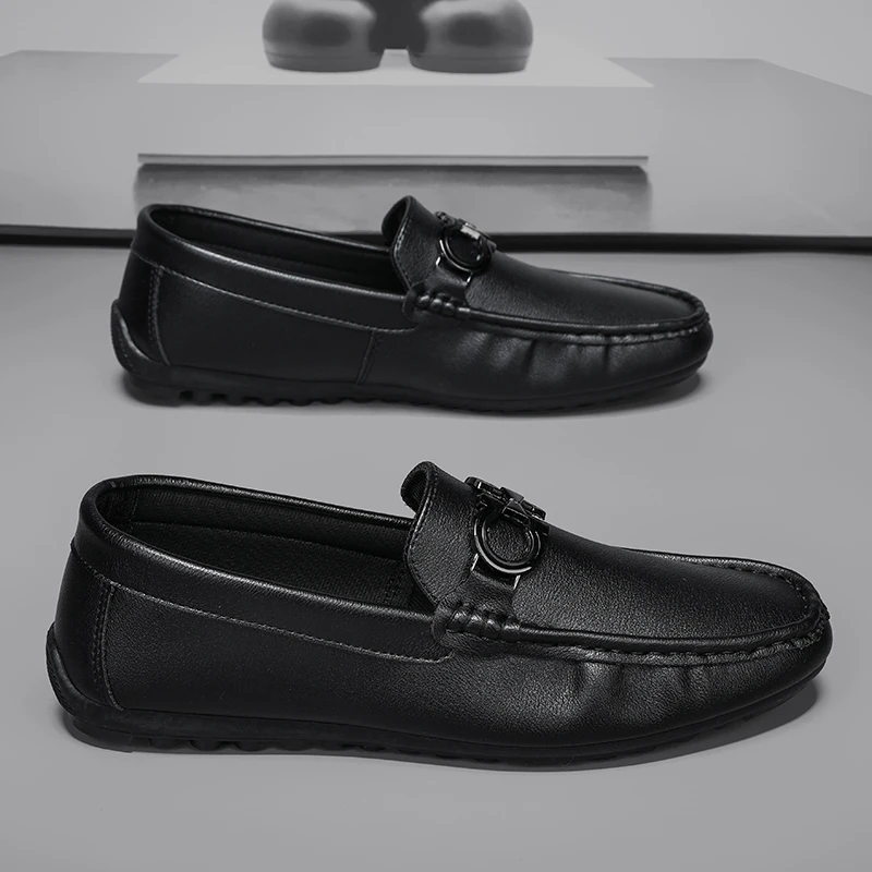 2024 New Men's Casual Fashion, Men's Boat Shoes, Driving Shoes, Men's Bean Shoes, Soft Sole Casual Leather Shoes