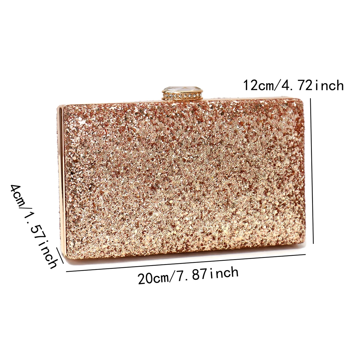 Sequined Evening Clutch Bag for Women Luxury Wedding Party