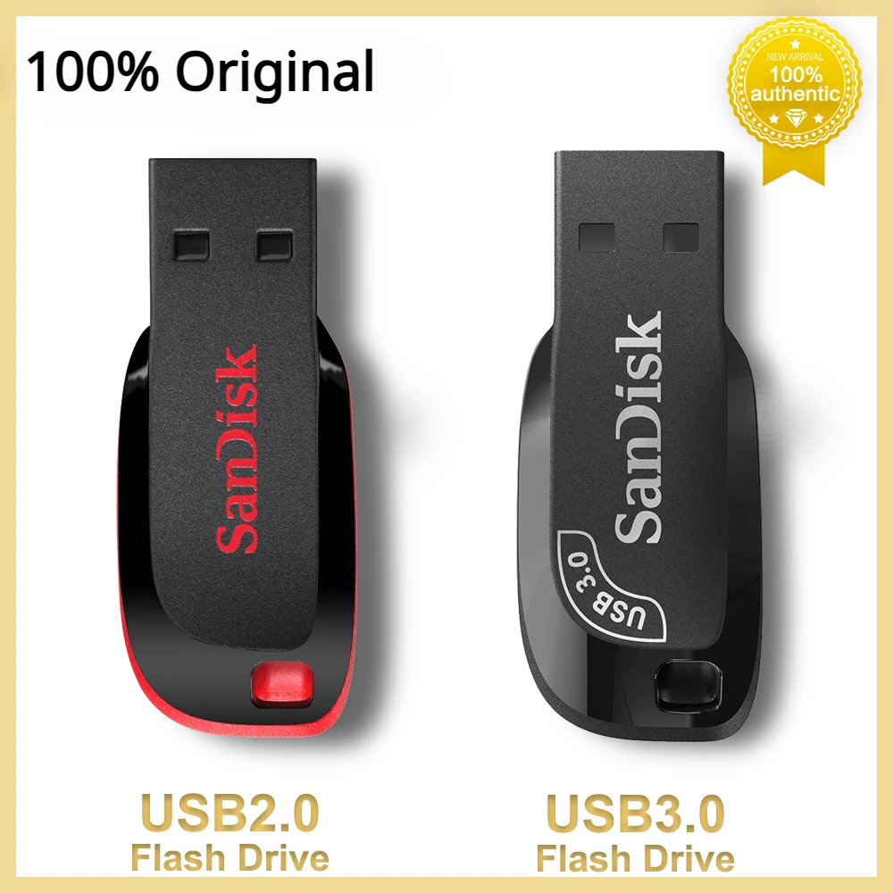 SanDisk Flash Drive USB 3.0 SDCZ410 Pen Drive USB2.0 Pendrive SDCZ50 Original Sandisk Mini Stick Memory Disk for PC Laptop Car