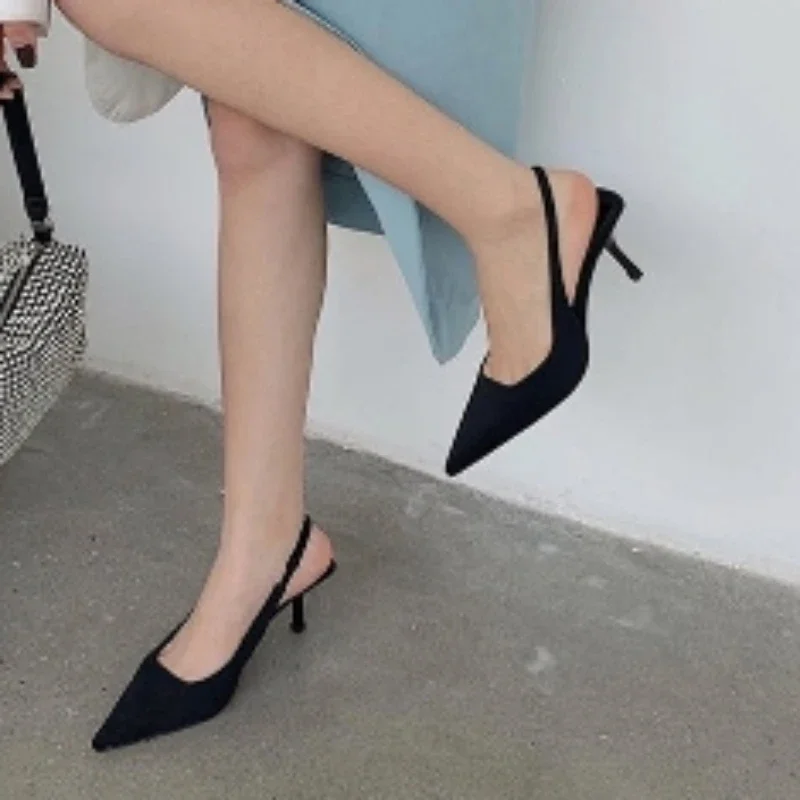 Ladies Shoes 2024 High Quality Slip on Women's Pumps Autumn Pointed Toe Solid Fashion Shallow Mouth High Heels Dress Pumps Women