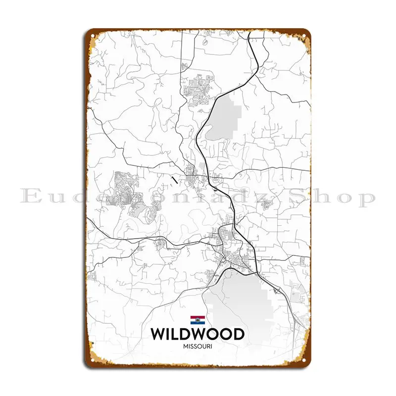 

Wildwood MO Metal Plaque Poster Printing Wall Bar Cave Personalized Wall Plaque Tin Sign Poster