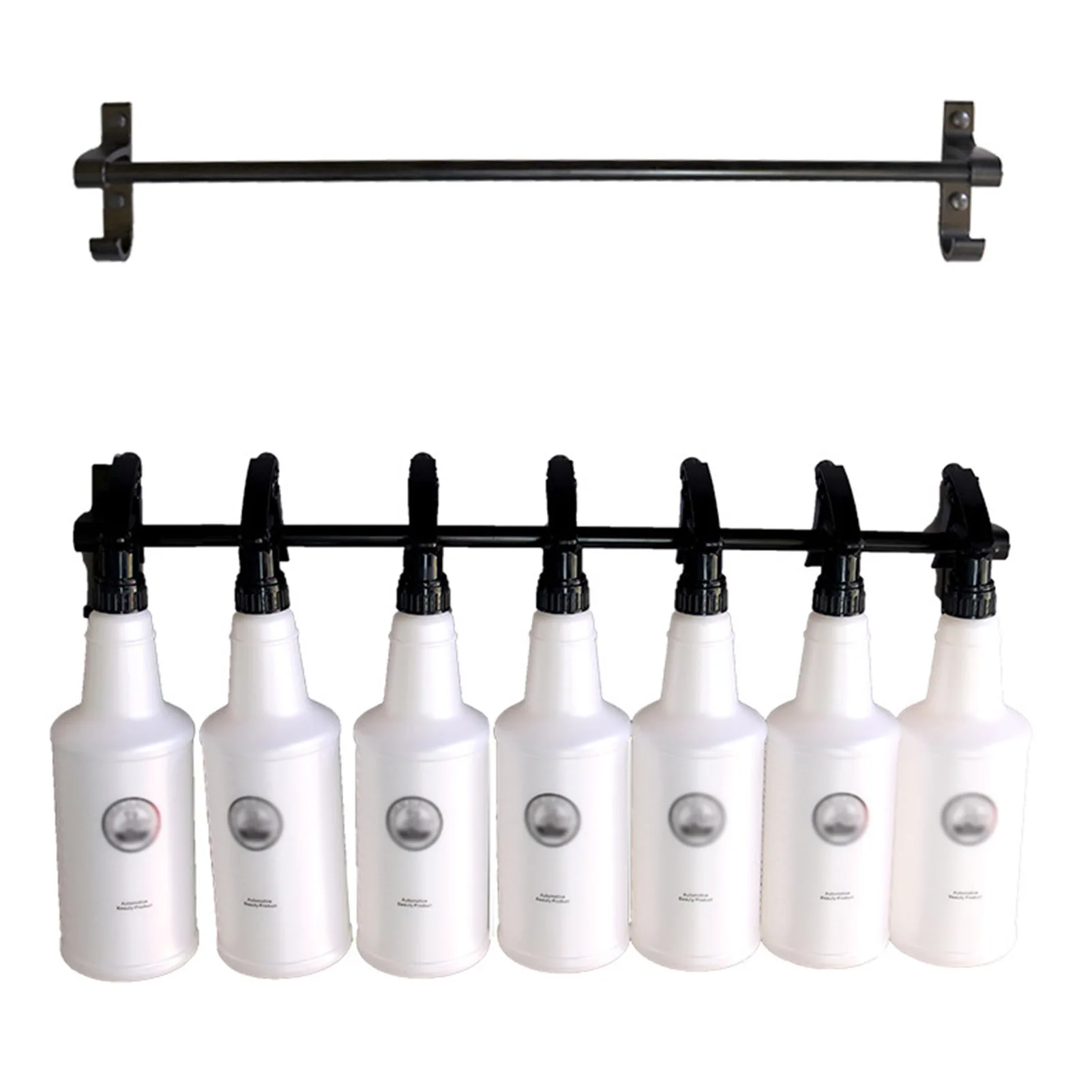 Spray Bottle Storage Rack Car Wash Tool Holder Metal Display Bar Hanger