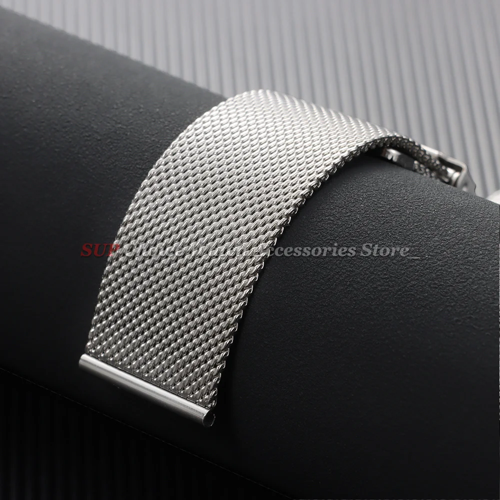 Elegant Milanese Mesh Steel Watch Band with Quick Release - Unisex Adjustable Strap (Various Sizes Available)