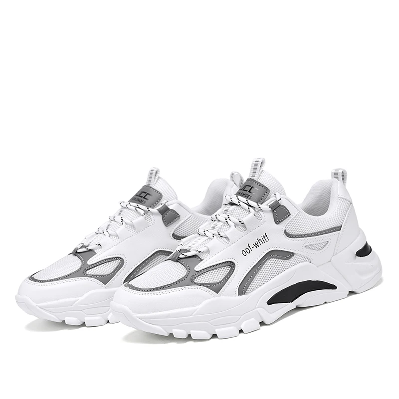 Luxury safety shoes lace-up for men, designer sneakers, classic and diverse, very large, running shoes for dad, size 45, factory outlet