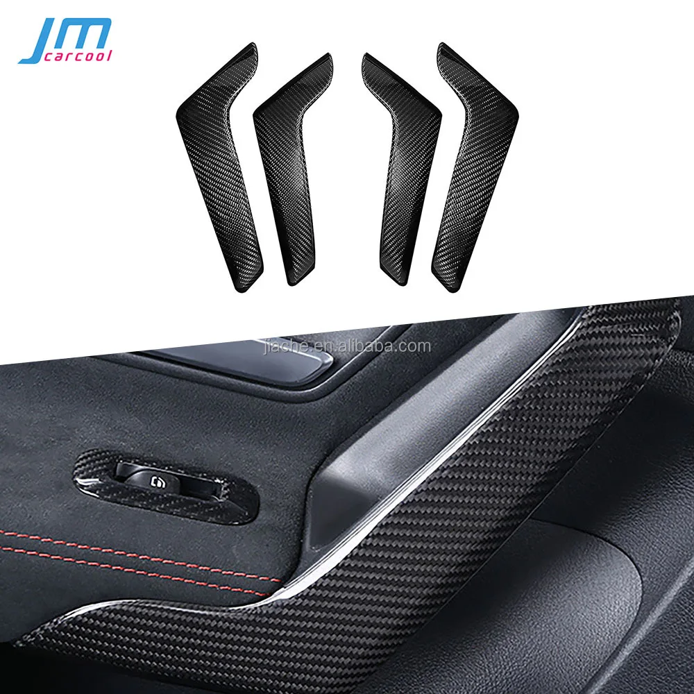 Carbon Fiber Interior Modification Car Interior Handle Sticker For Mercedes Benz CLA A Class W118 CLA200 260 A180 AMG customized car steering wheel for mercedes benz e c a s class gla glc glb gle interior accessorie shift paddle carbon fiber